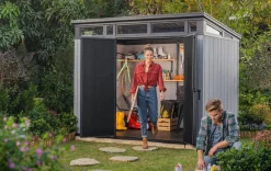 Medium Sheds>Keter Artisan 9x7 Storage Shed - Grey