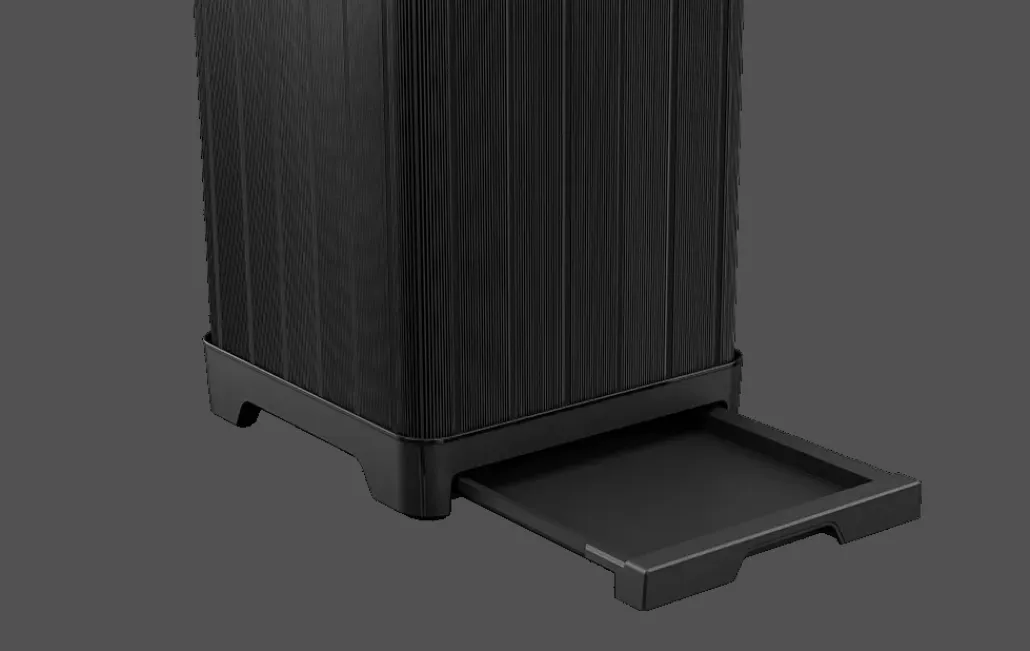 Outdoor Trash Cans|Trash Can Storage Sheds>Keter Baltimore Outdoor Trash Can - Black