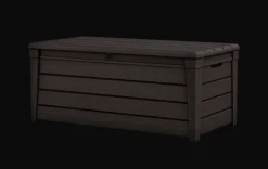 Large Deck Boxes>Keter Brightwood 120 Gallon Deck Box - Brown