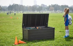 Large Deck Boxes>Keter Brightwood 120 Gallon Deck Box - Graphite