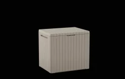 Small Deck Boxes>Keter City Box 30 Gallon Deck Box - Beige