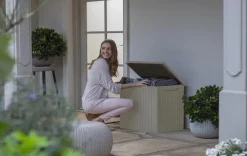 Small Deck Boxes>Keter City Box 30 Gallon Deck Box - Beige