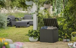 Small Deck Boxes>Keter City Box 30 Gallon Deck Box - Taupe