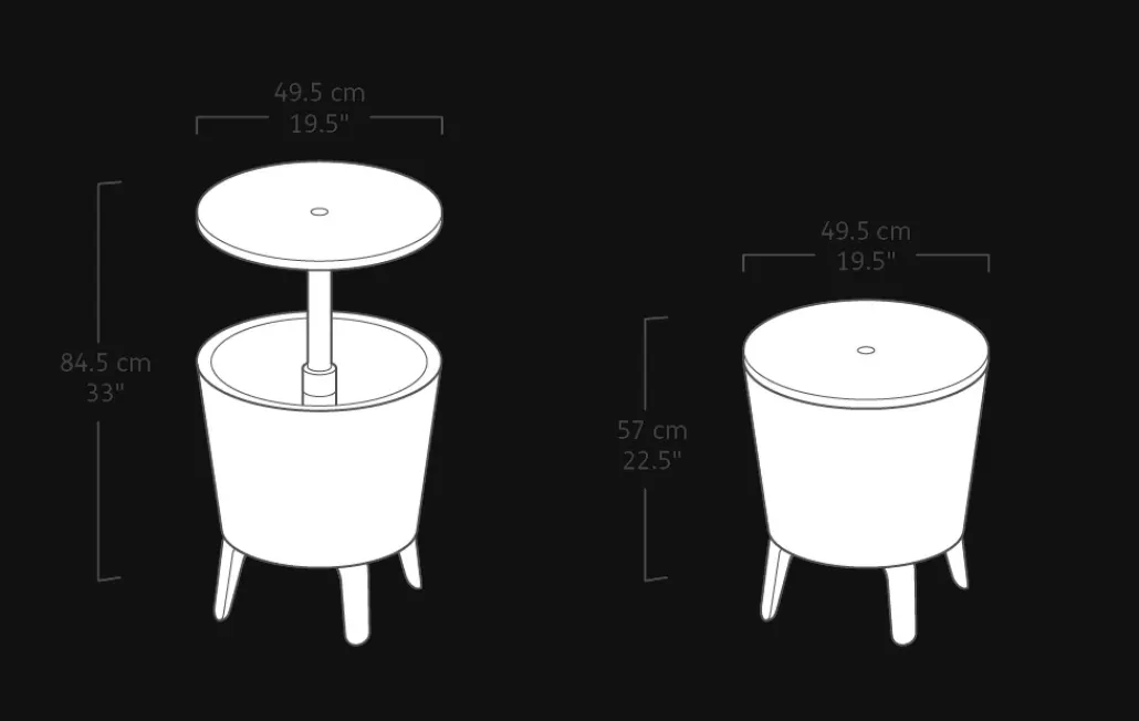 Cool Bars>Keter Classic 7.5 Gallon Cool Bar - Graphite