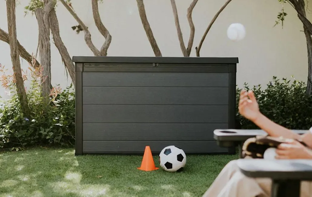 Large Deck Boxes>Keter Cortina 200 Gallon Deck Box - Graphite