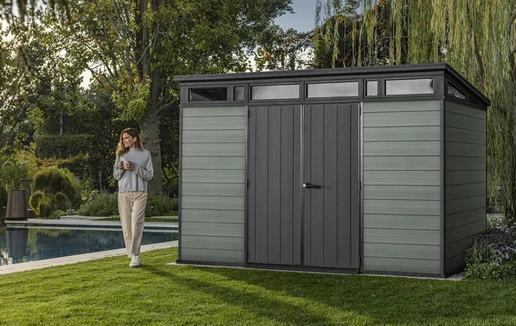 Large Sheds>Keter Cortina 11x7 Storage Shed - Green