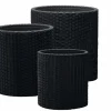 Planters>Keter Cylinder Planter Set of 3 - Black