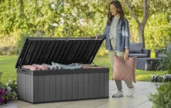 Small Deck Boxes>Keter Darwin 100 Gallon Deck Box - Graphite