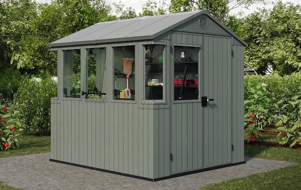 Medium Sheds>Keter Darwin 6x8 Potting Shed - Green