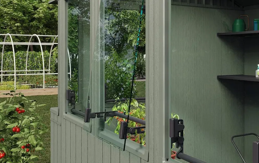 Medium Sheds>Keter Darwin 6x8 Potting Shed - Green