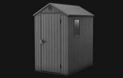Small Sheds>Keter Darwin 4x6 Storage Shed - Graphite