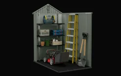 Small Sheds>Keter Darwin 4x6 Storage Shed - Graphite