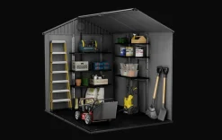 Medium Sheds>Keter Darwin 6x8 Storage Shed - Graphite