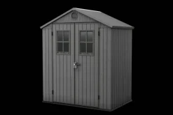 Small Sheds>Keter Darwin 6x4 Storage Shed with Windows - Graphite