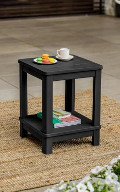 Outdoor Side Tables>Keter Deluxe Adirondack Side Table - Black