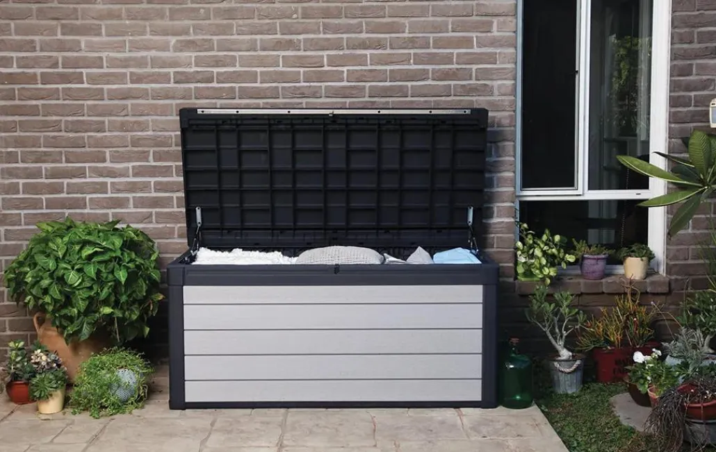 Large Deck Boxes>Keter Denali 150 Gallon Deck Box - Grey