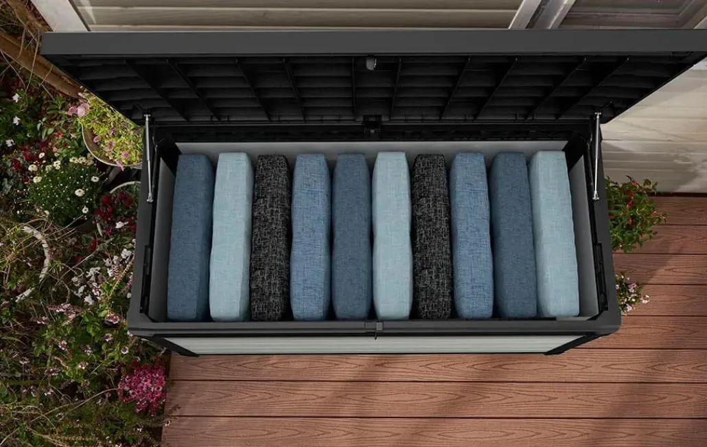 Large Deck Boxes>Keter Denali 150 Gallon Deck Box - Grey