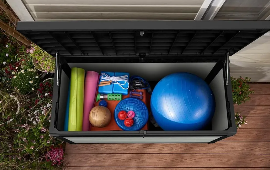 Large Deck Boxes>Keter Denali 150 Gallon Deck Box - Grey