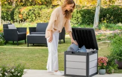 Small Deck Boxes>Keter Denali 30 Gallon Deck Box - Grey