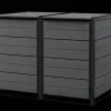 Trash Can Storage Sheds|Horizontal Sheds>Keter Hide Away Trash Can Storage Shed - Graphite