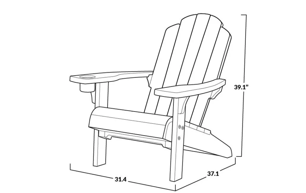Adirondack Chairs>Keter Kiawah Adirondack Chair - Graphite