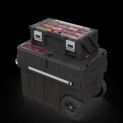 Tool Storage>Keter Masterloader Rolling Tool Box with Cantilever Organizer - Black