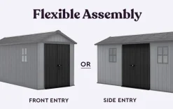 Large Sheds>Keter Newton Plus 7.5x15 Storage Shed - Graphite