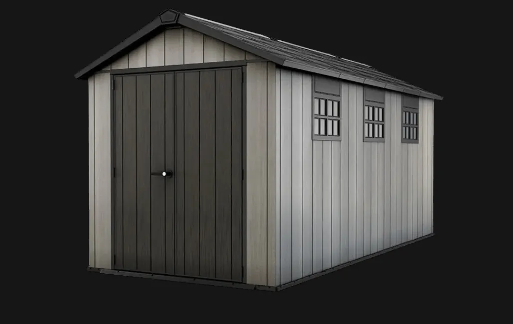 Large Sheds>Keter Oakland 7.5x15 Storage Shed - Grey