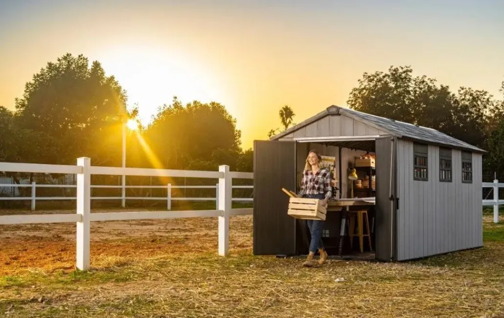 Large Sheds>Keter Oakland 7.5x15 Storage Shed - Grey