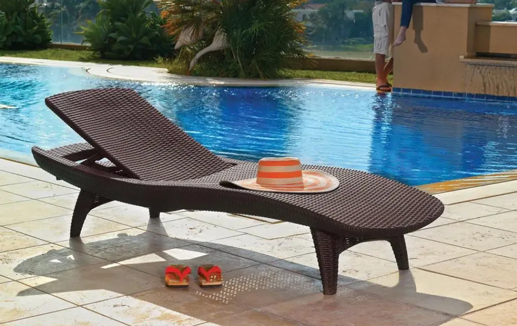 Sun Loungers>Keter Pacific Chaise Sun Lounger Set of 2 - Brown