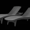 Sun Loungers>Keter Pacific Chaise Sun Lounger Set of 2 - Graphite