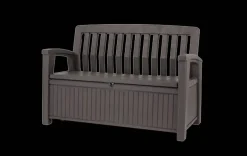 Outdoor Benches|Outdoor Storage Benches>Keter Patio 60 Gallon Outdoor Storage Bench - Brown