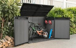 Trash Can Storage Sheds|Horizontal Sheds>Keter Premier Jumbo Storage Shed - Grey