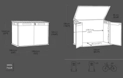 Trash Can Storage Sheds|Horizontal Sheds><noscript><img width=