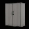 Storage Cabinets & Shelving Units|Vertical Sheds>Keter Premier Tall Storage Shed - Grey