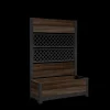 Planters|Garden Beds>Keter Rhumbos 26 Gallon Privacy Screen Planter - Rosewood Brown
