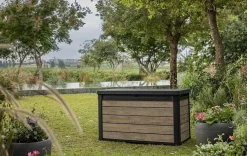 Small Deck Boxes>Keter Signature 100 Gallon Deck Box - Ashwood Brown