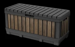 Small Deck Boxes>Keter Signature 92 Gallon Deck Box - Walnut Brown