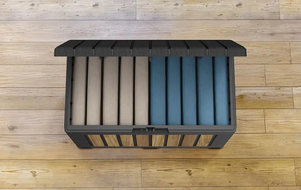 Small Deck Boxes>Keter Signature 50 Gallon Deck Box - Oak Brown