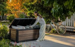 Large Deck Boxes>Keter Signature 165 Gallon Deck Box - Walnut Brown