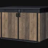 Trash Can Storage Sheds|Horizontal Sheds>Keter Signature Horizontal Storage Shed - Walnut Brown