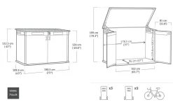 Trash Can Storage Sheds|Horizontal Sheds><noscript><img width=
