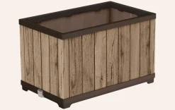 Planters>Keter Signature Rectangular Planter - Pine Brown
