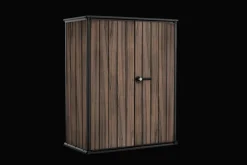 Storage Cabinets & Shelving Units|Vertical Sheds>Keter Signature Vertical Storage Shed - Rosewood Brown