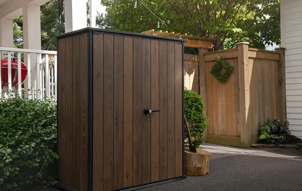 Small Sheds|Storage Cabinets & Shelving Units>Keter Signature Vertical Storage Shed - Walnut Brown
