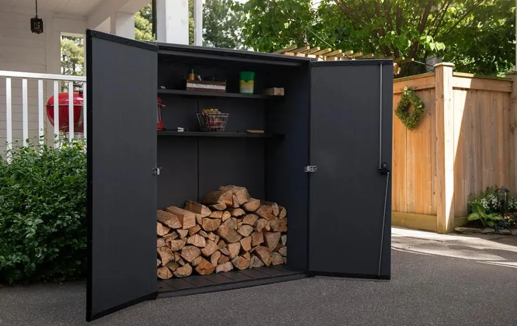 Small Sheds|Storage Cabinets & Shelving Units>Keter Signature Vertical Storage Shed - Walnut Brown