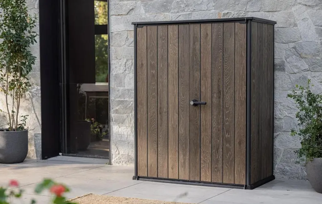 Small Sheds|Storage Cabinets & Shelving Units>Keter Signature Vertical Storage Shed - Walnut Brown