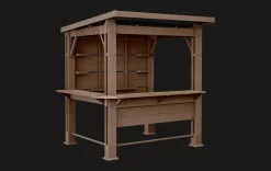 Gazebos>Keter Signature 7.5x6.5 Bar Gazebo - Pine Brown