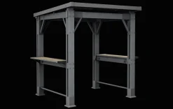 Gazebos>Keter Signature 8x6.5 Grill Gazebo - Ashwood Brown