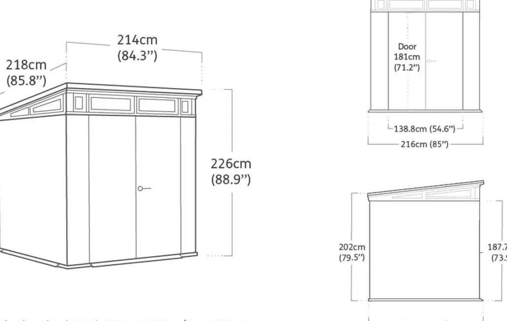 Medium Sheds>Keter Signature 7x7 Storage Shed - Ashwood Brown